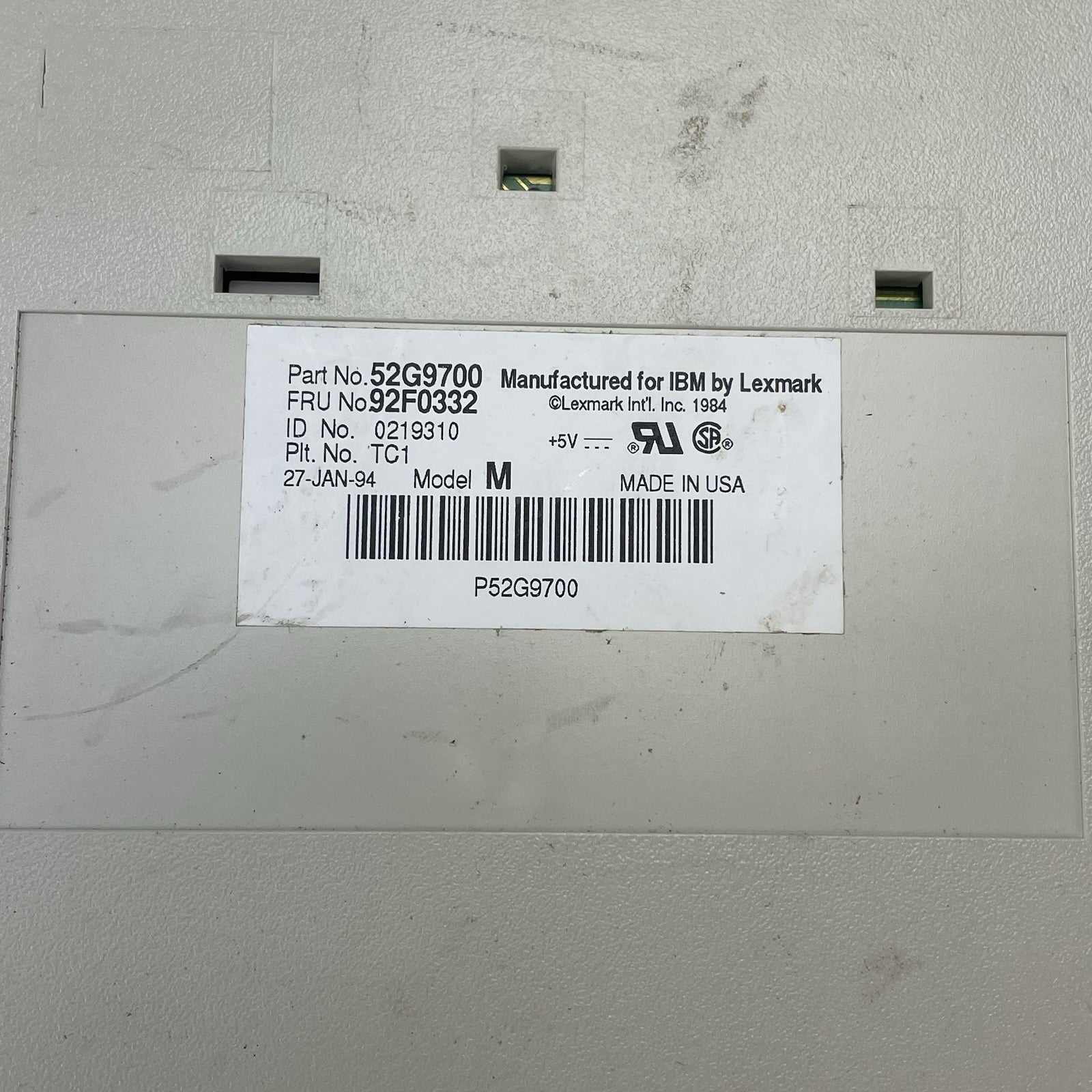 IBM Heavy Duty Keyboard Mechanical Clicky Keyboard P/N 52G9700 PS/29