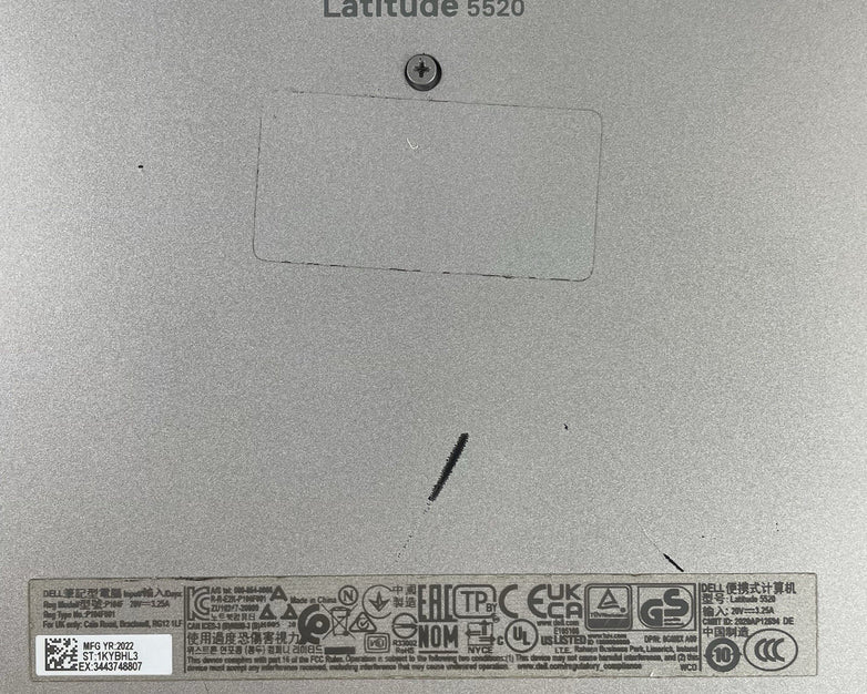 Dell Latitude 5520 15.6" i5-1135G7 2.40GHz 8GB RAM No SSD/OS/Batt - Missing Keys