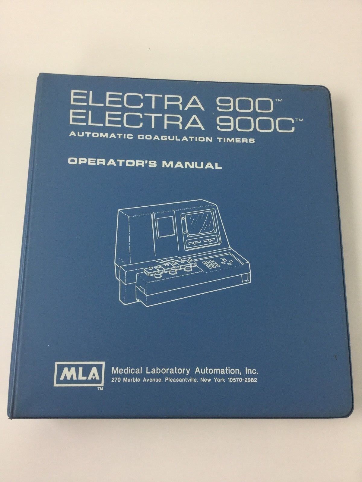 Medical Laboratory Operators Manual for Electra 900 and 900C