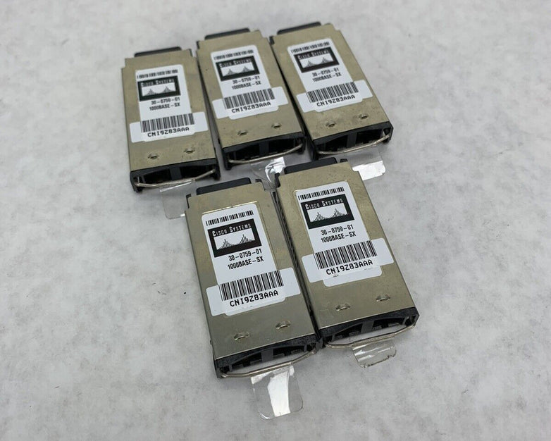 Lot 5 Cisco Systems 30-0759-01 1000BASE-SX SX 21H9876