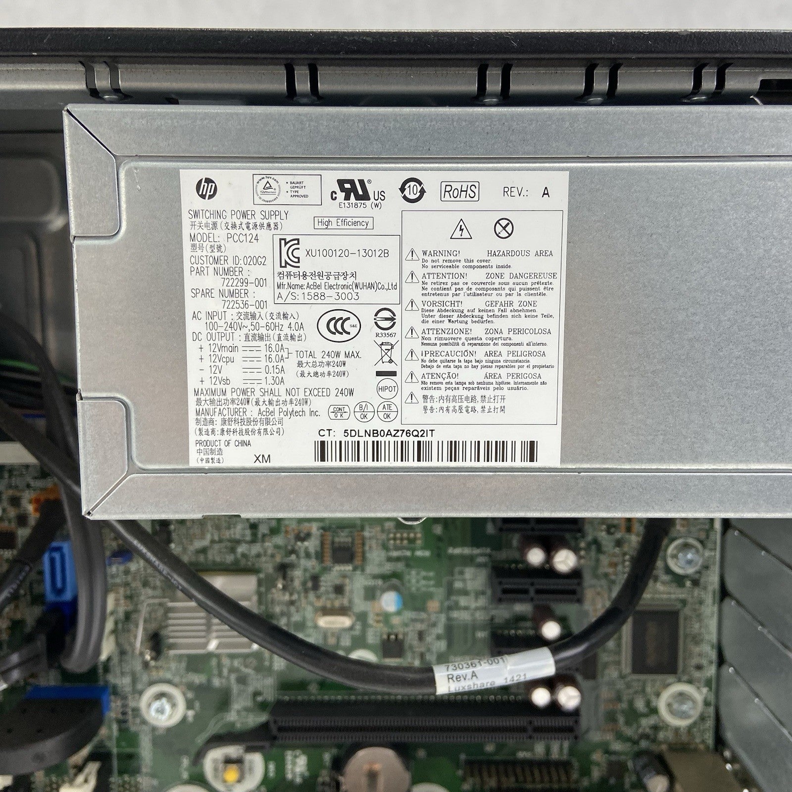 HP ProDesk 400 G1 SFF Intel Core i5-4570 3.2GHz 8GB RAM No HDD No OS10