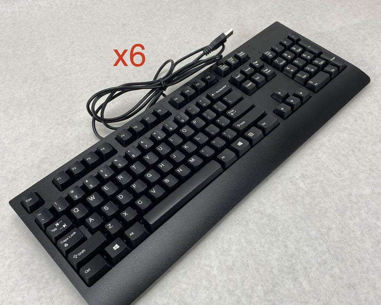 Lenovo Preferred Pro II KBBH21 Wired USB Keyboard - Lot of 6