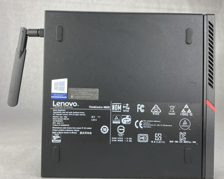 Lenovo ThinkCentre M600 Micro Intel Pentium J3710 1.60GHz 8GB RAM No AC HDD OS