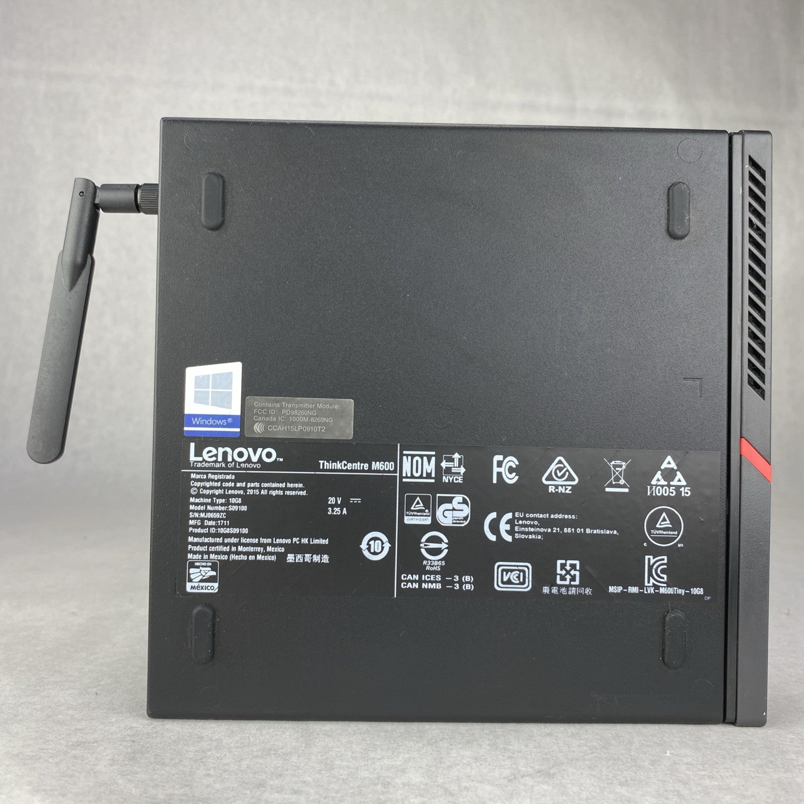 Lenovo ThinkCentre M600 Micro Intel Pentium J3710 1.60GHz 8GB RAM No AC HDD OS