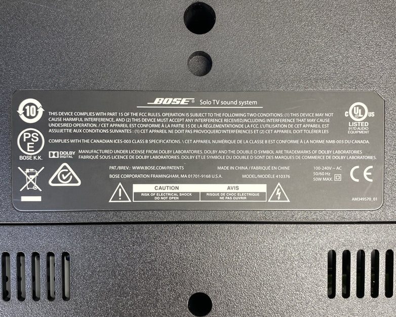 Bose 410376 Solo TV Sound System - No Cord and Remote