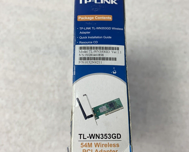 TP-Link 54M Wireless PCI Adapter TL-WN3533GD