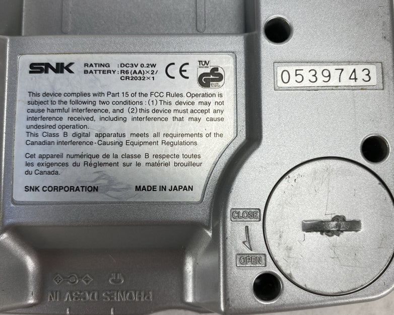 SNK Neo Geo Pocket Color Console With Card Fighters Flash Game - Tested