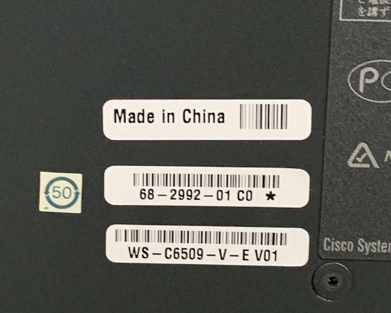 Cisco WS-C6509-V-E Genuine  Chassis W/ 1x Power Supply Box Opened No Faceplate
