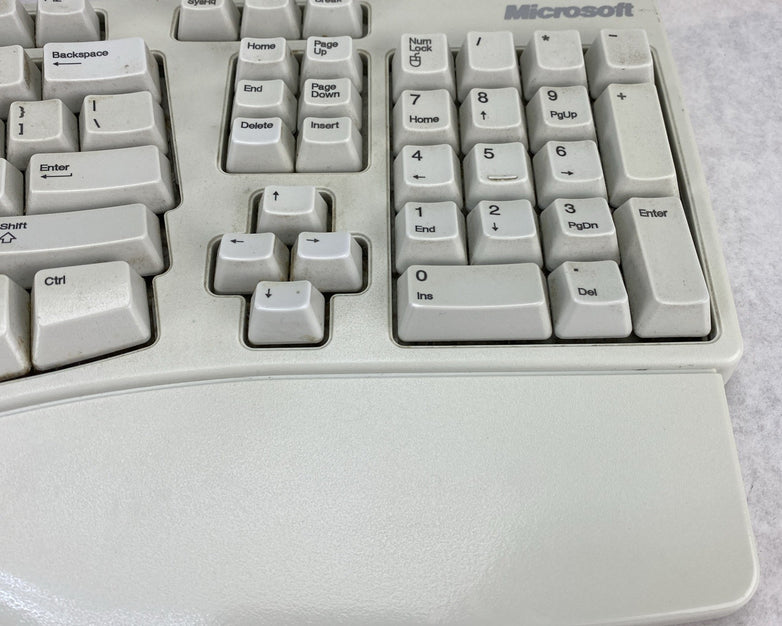 Microsoft X08-73009-01 Ergonomic Wired Keyboard w/ USB Adapter - Tested