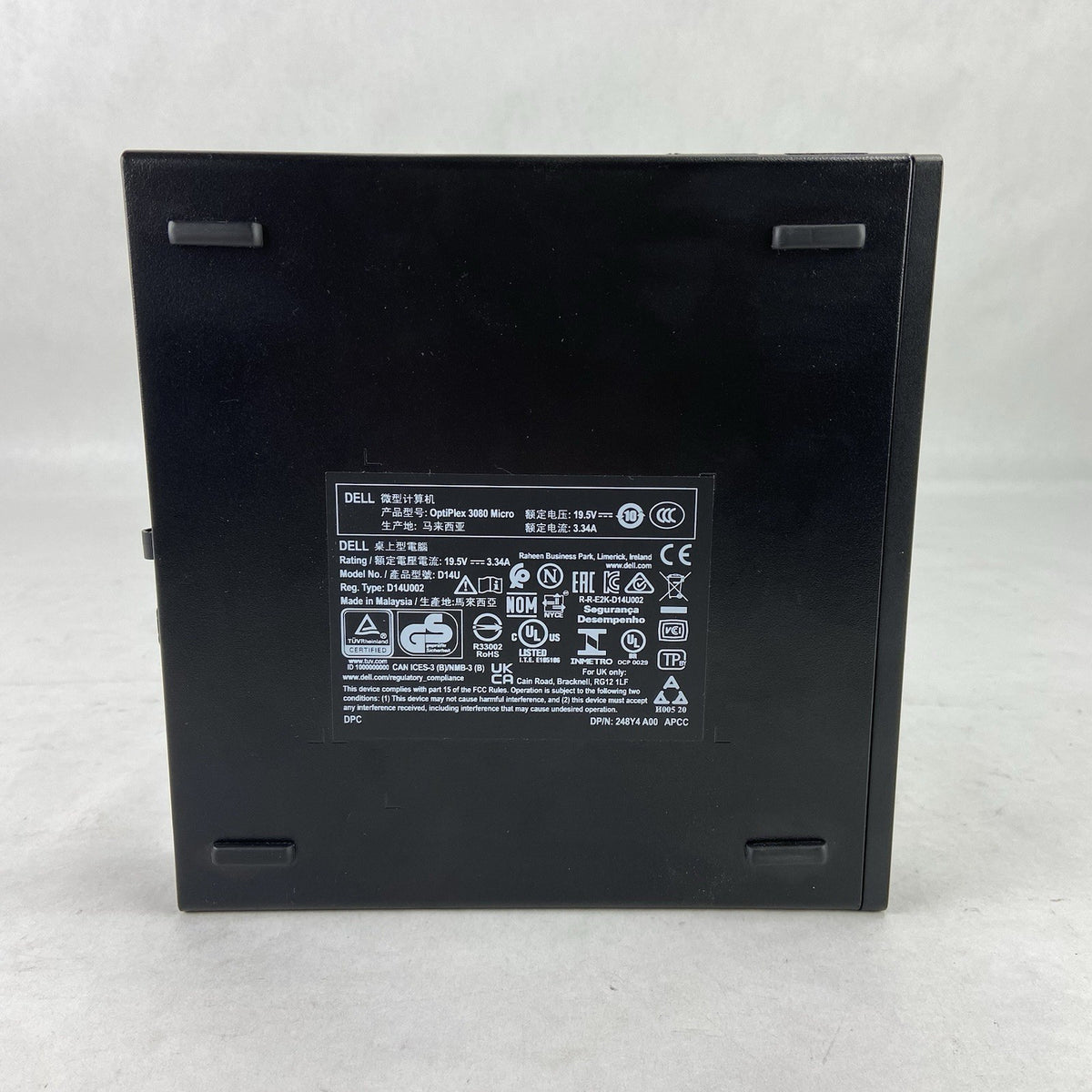 Dell Optiplex 3080 Micro Intel Core i3-10100T 3GHz 8GB RAM No AC/HDD/OS4