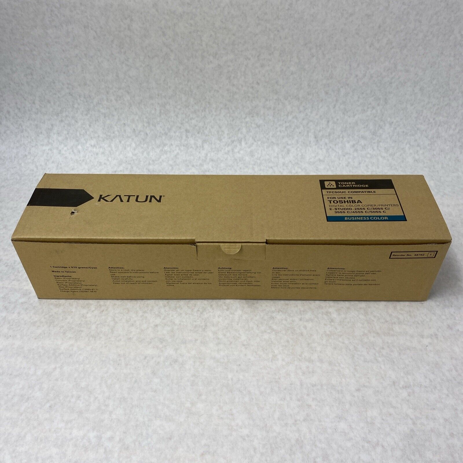 Katun TFC50UC Compatible Cyan Toner Cartridge For Toshiba Color Copier/ Printers