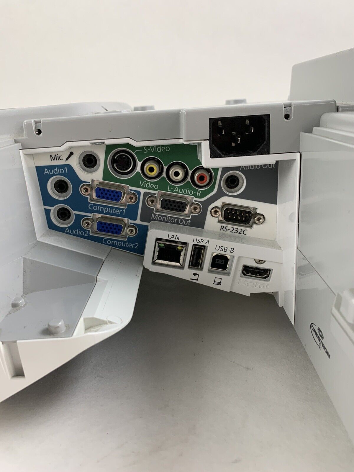 Epson H454A 485W Projector - Tested and Missing Port Cover