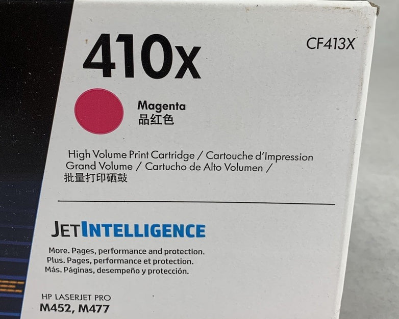 HP LaserJet CF413X 410x Magenta Print Cartridge Exp. 2018 - Open Box