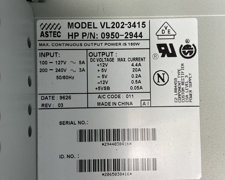 HP Pavilion 7270 MT Intel Pentium 166MHz 48MB RAM No HDD No OS