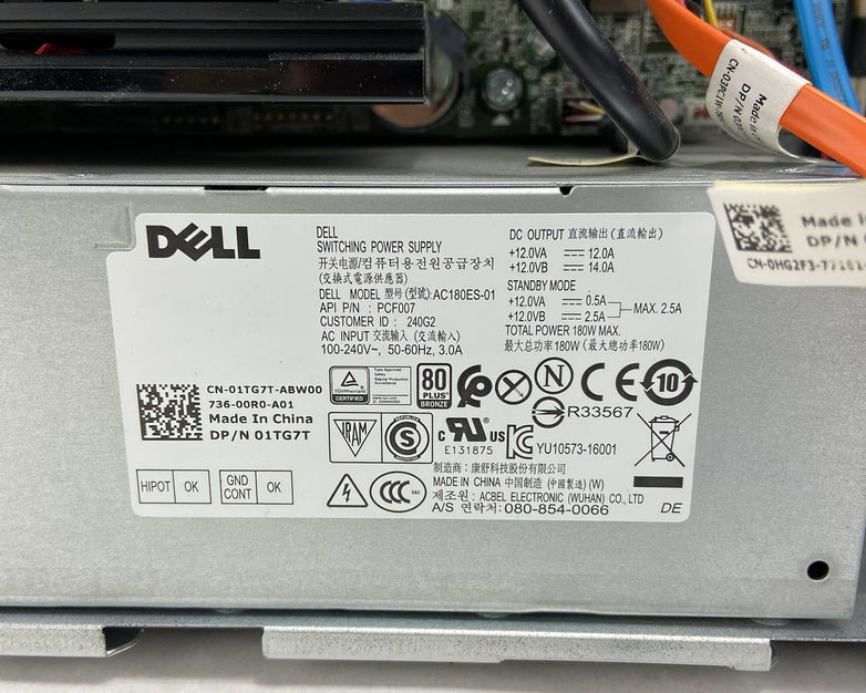 Dell Optiplex 5050 SFF Intel Core i7-7700 3.6GHz 8GB RAM No HDD No OS