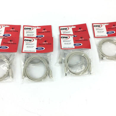 CDW 6' USB A/B Cable F3U133-06-CDW (Lot of 7)