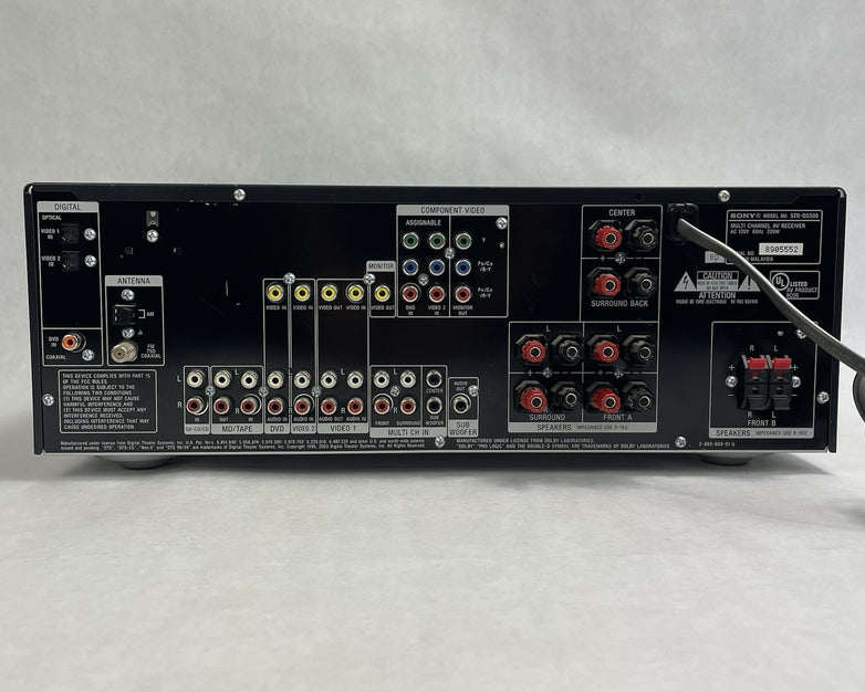 Sony STR-DG500 Digital AV Control Center Receiver