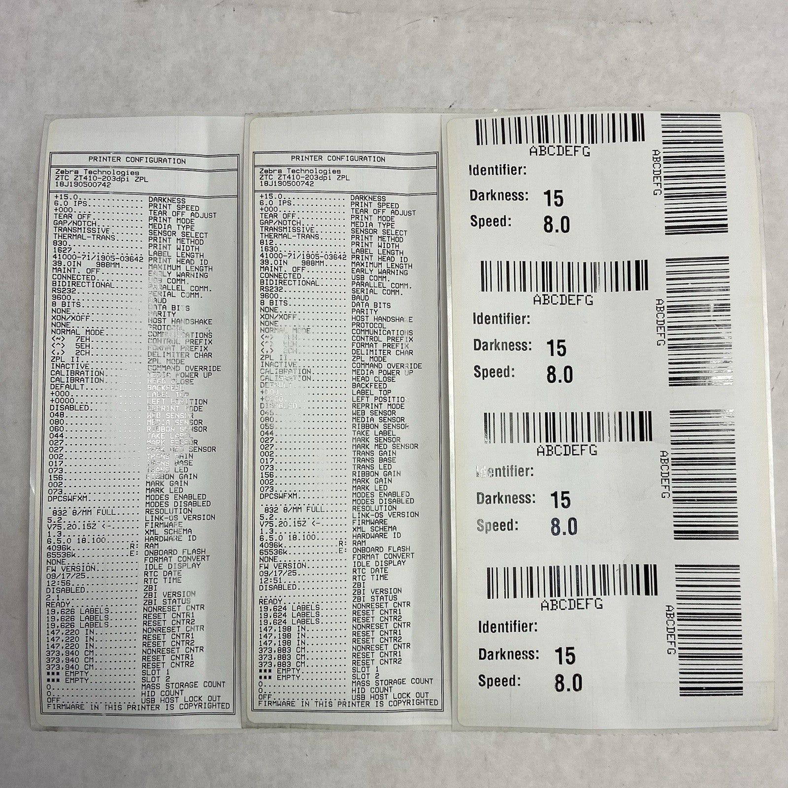 Zebra ZT410 Direct/Transfer Thermal  Printer/203dpi/BT ZT41042-T0100A0Z Tested