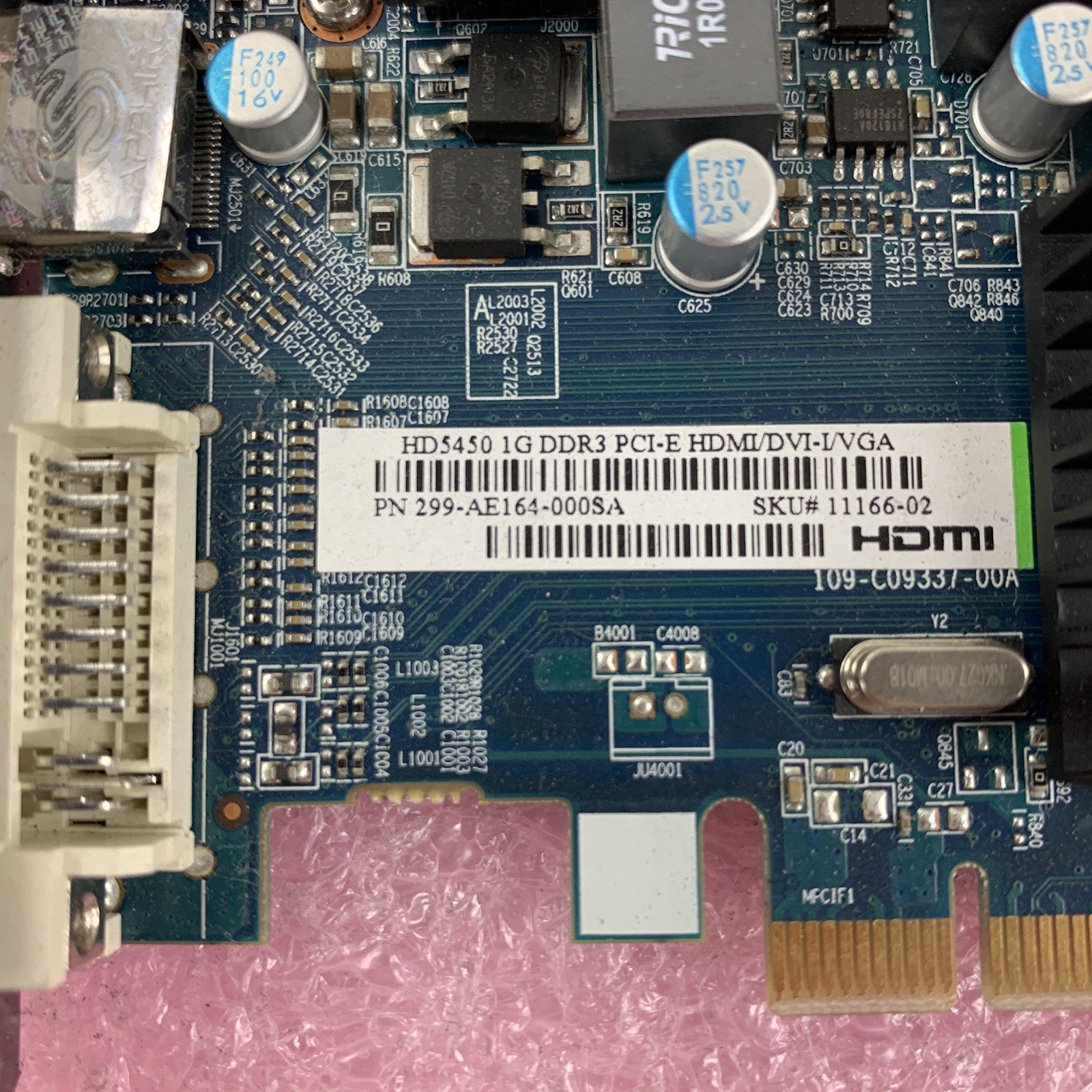 Sapphire 299-AE164-000SA AMD Radeon HD5450 1GB GDDR3 HDMI DVI VGA Low Profile