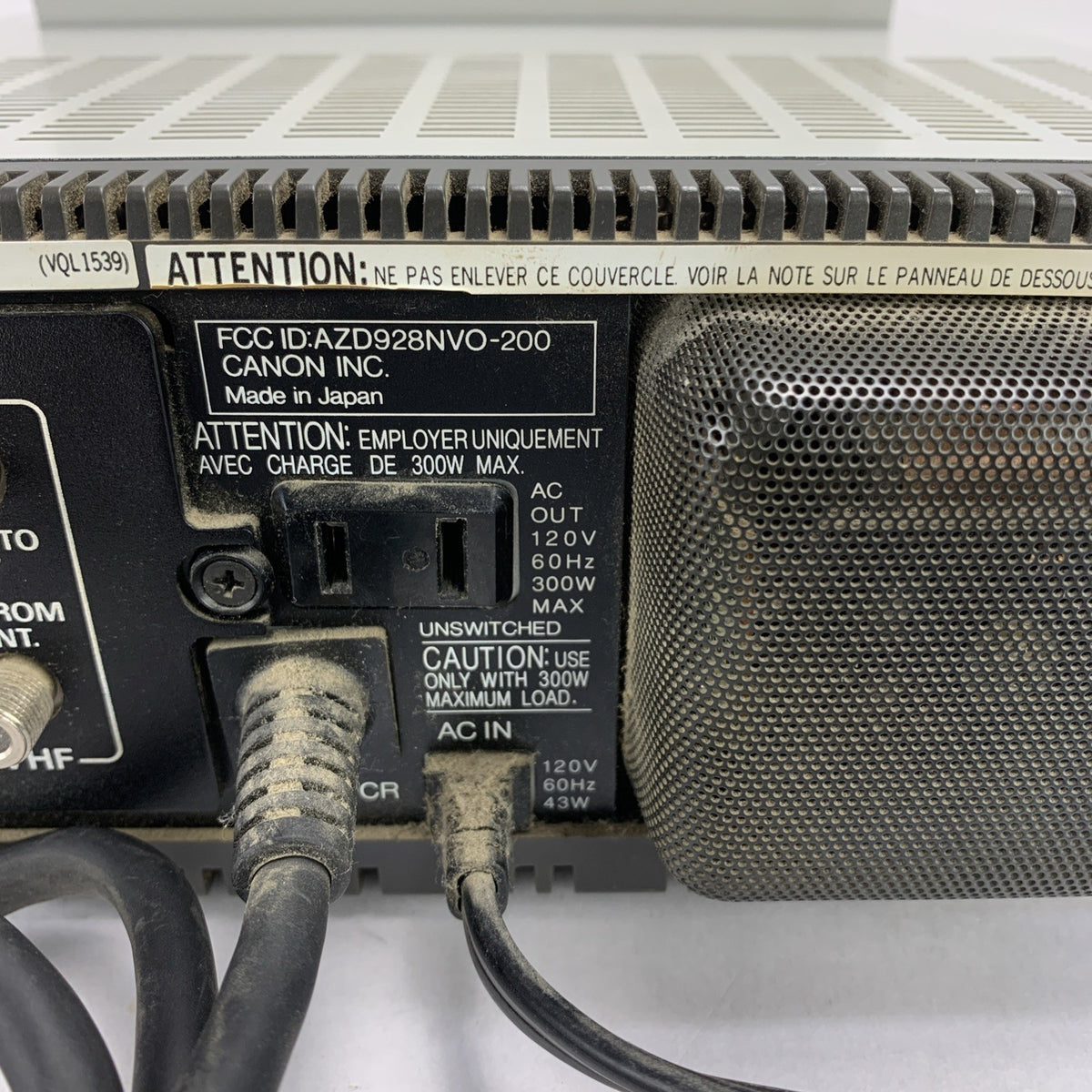 Vintage Canon VT-10A 120V 60Hz 43W Tuner Timer Unit VT-10 7
