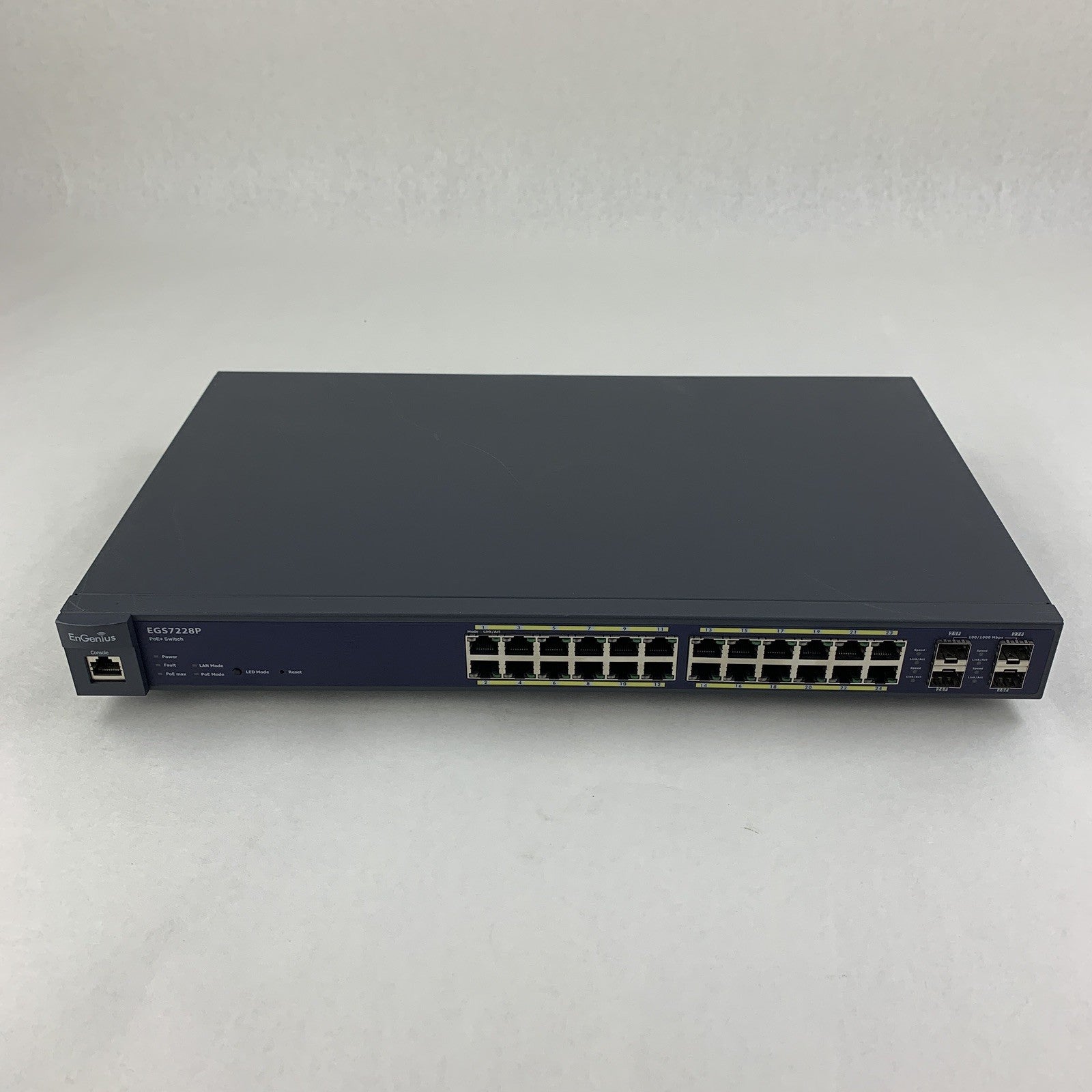 EnGenius EGS7228P 24 Port PoE Layer 2 Managed Switch Tested Reset