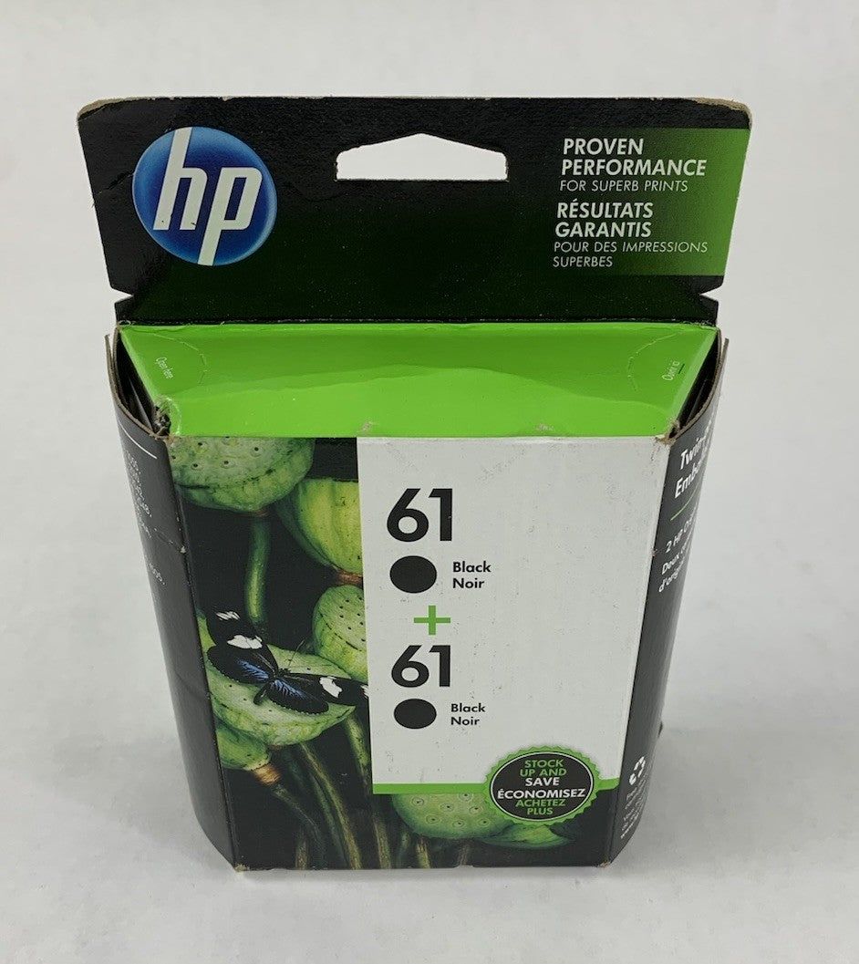 HP 61 + 61 Black Ink Cartridge Twin-Pack Exp. Jul 20211