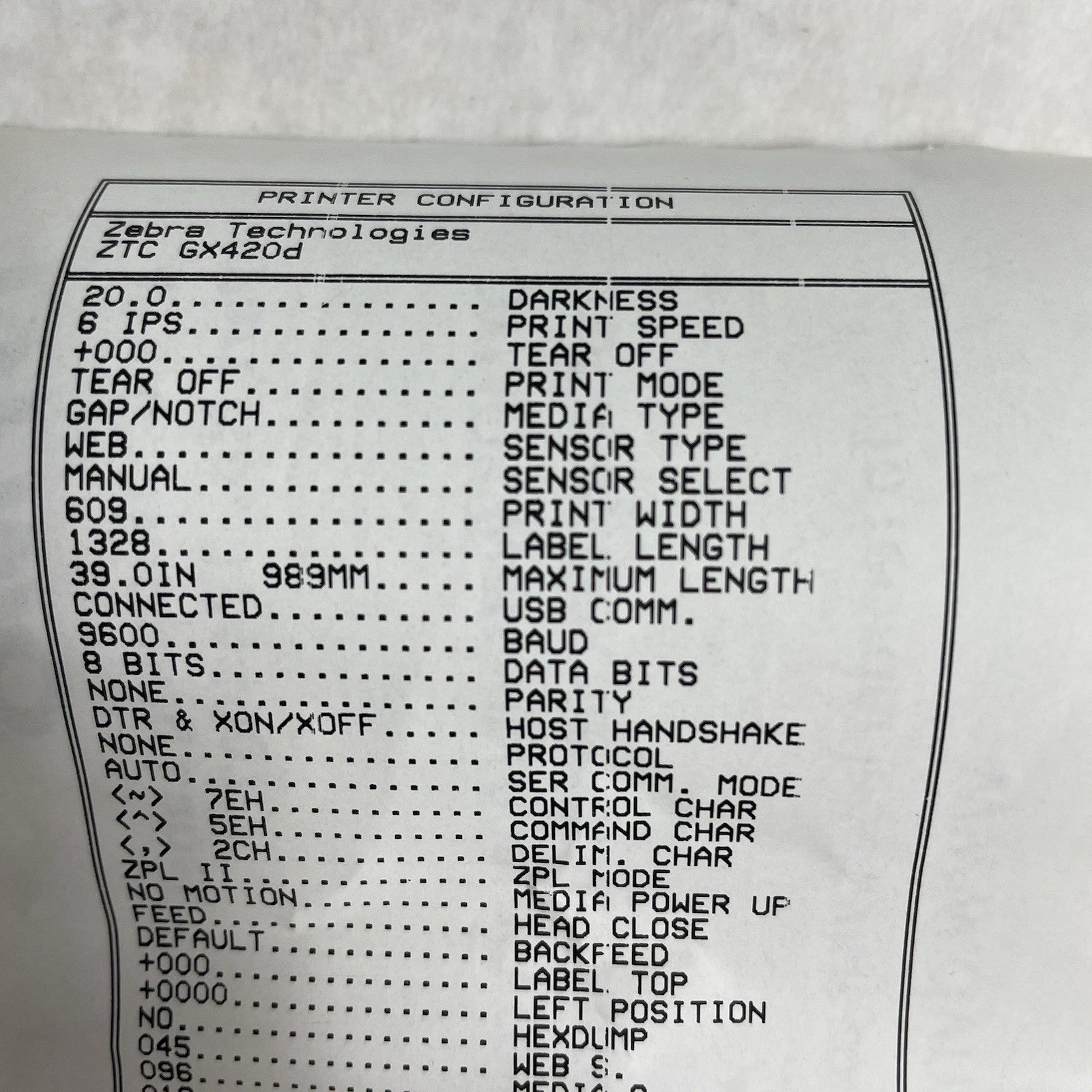 Zebra GX420t USB Thermal Transfer Label Printer For Parts