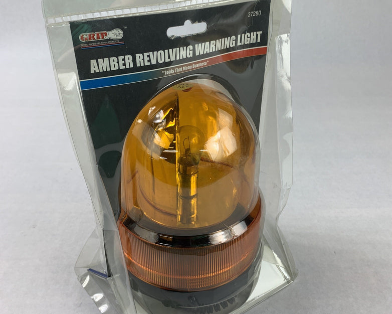 Grip 37280 Amber Economy Revolving Light Coiled Cord Plug New