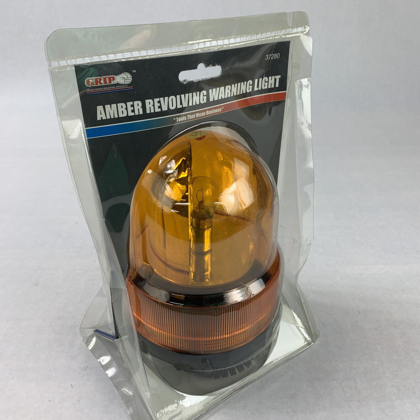 Grip 37280 Amber Economy Revolving Light Coiled Cord Plug New