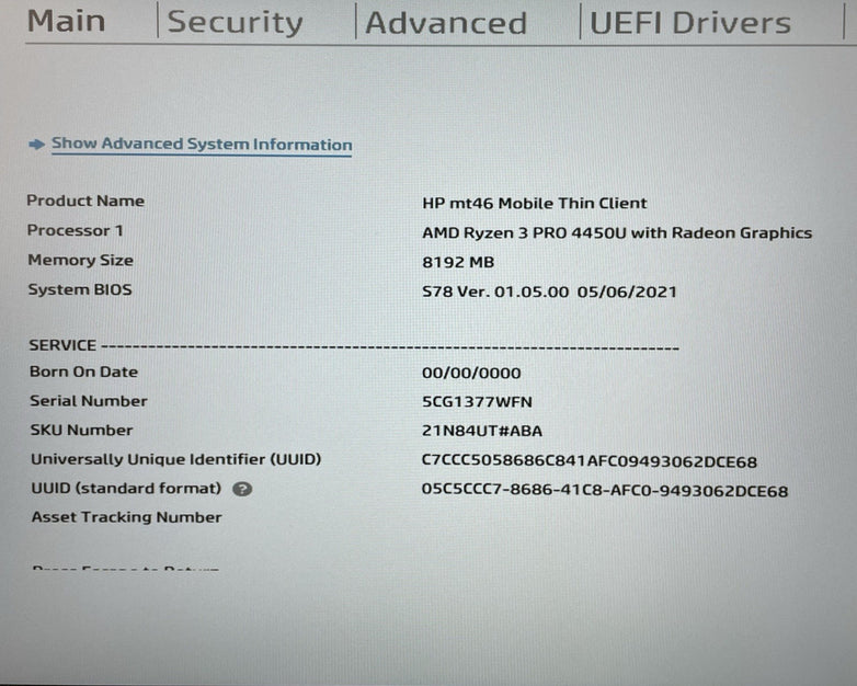 HP MT46 14" AMD Ryzen 3 Pro 4450U 2.50 GHz 8 GB RAM No SSD/OS/AC