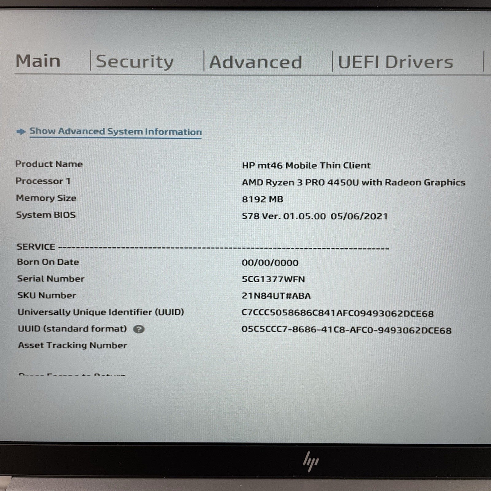 HP MT46 14" AMD Ryzen 3 Pro 4450U 2.50 GHz 8 GB RAM No SSD/OS/AC2