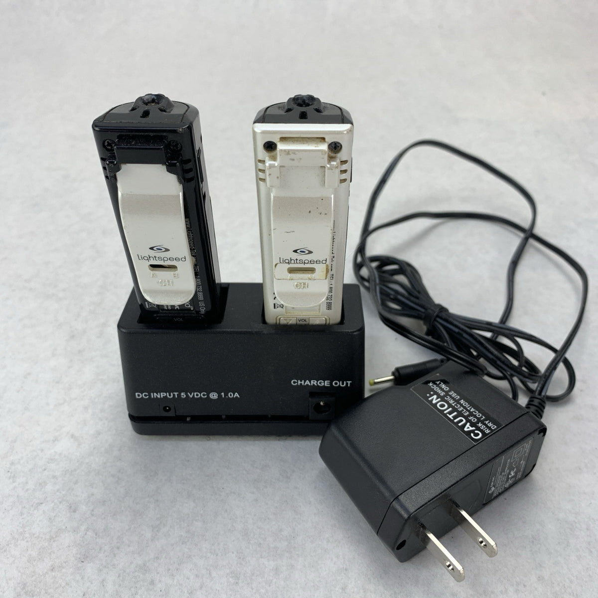 Lightspeed RedMike VC Infrared Microphone Set Charging Base and AC Adapter Black3