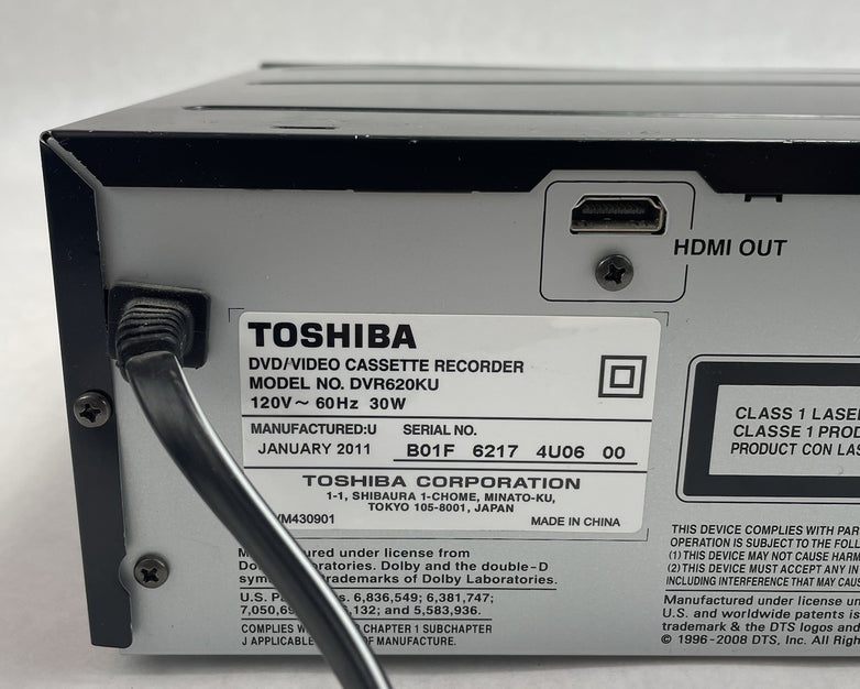 Toshiba DR570KU DVD Recorder HDMI 1080P No Remote For Parts Not Working