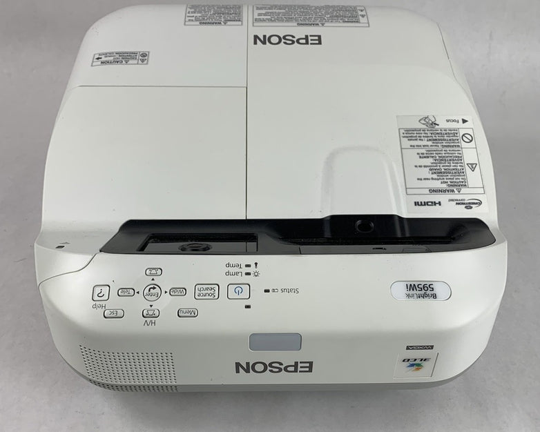 Epson H599A BrightLink 595Wi LCD Lamp Projector 2858 Lamp Hours No Remote