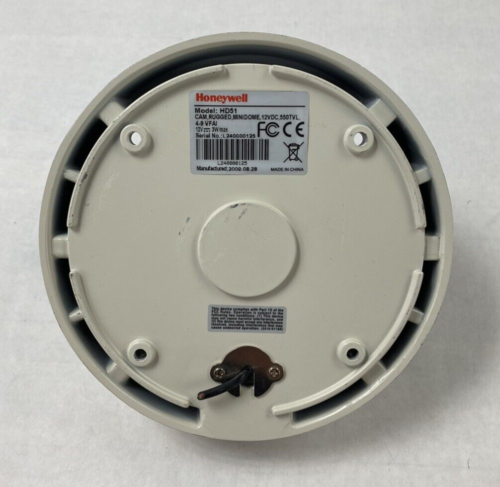 For Parts or Repair Honeywell HD51 Security Camera No Dome Cover