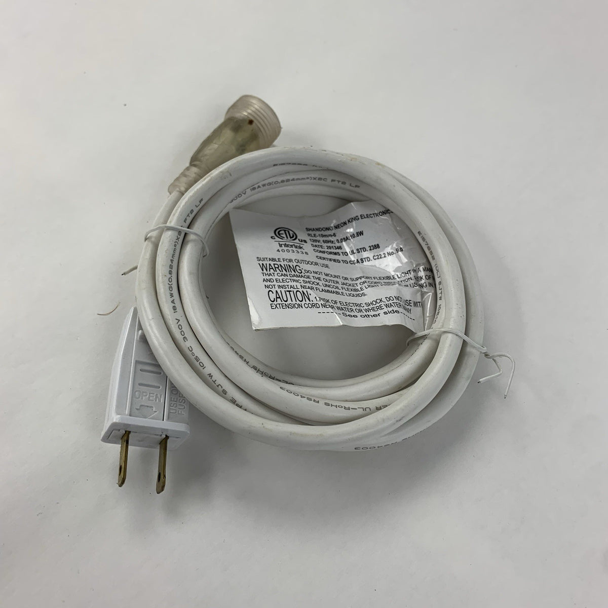 Intertek RLE-10mm-6 Shandong Neon King Electronics - Untested1