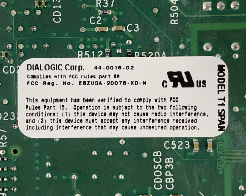 Dialogic T1 SPAN 44-0016-02 Media Processing Board