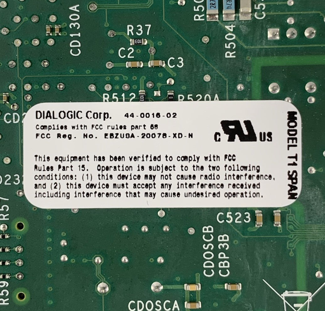 Dialogic T1 SPAN 44-0016-02 Media Processing Board7