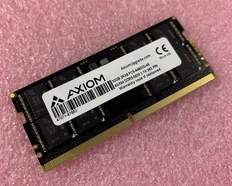 Axiom 47071-87860 32GB 2RX8 DDR5-5600 PC5-44800S-46 4GX64 2Rx8 Laptop Ram Memory