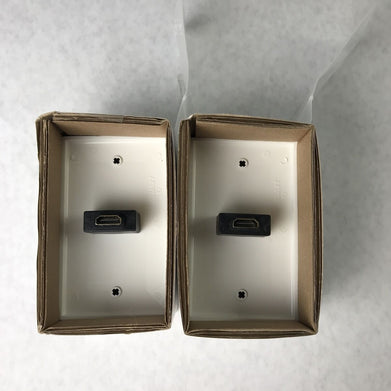 Lot of (2) Panel Crafters 1-Gang HDMI Wall Plate PCD-1500-P-W