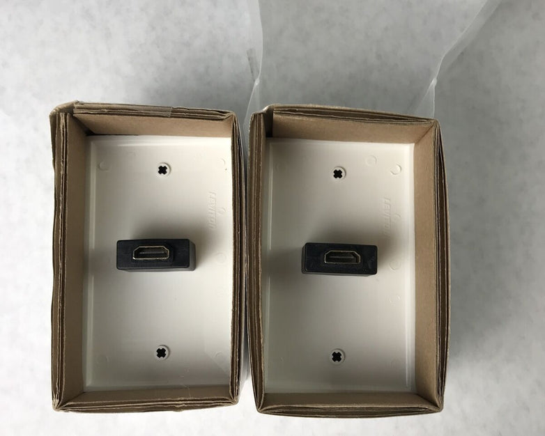 Lot of (2) Panel Crafters 1-Gang HDMI Wall Plate PCD-1500-P-W