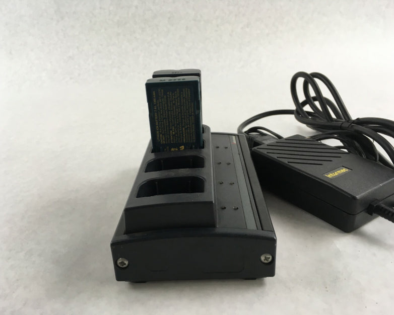 Intermec Z2400 4 Bay Four Slot Battery Charger Charging With 2 7.4V Batteries