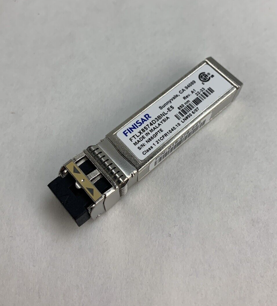 Finisar FTLX8574D3BNL-E5 10GBASE-SR LC 850 NM 1310ft SFP+ Box Opened