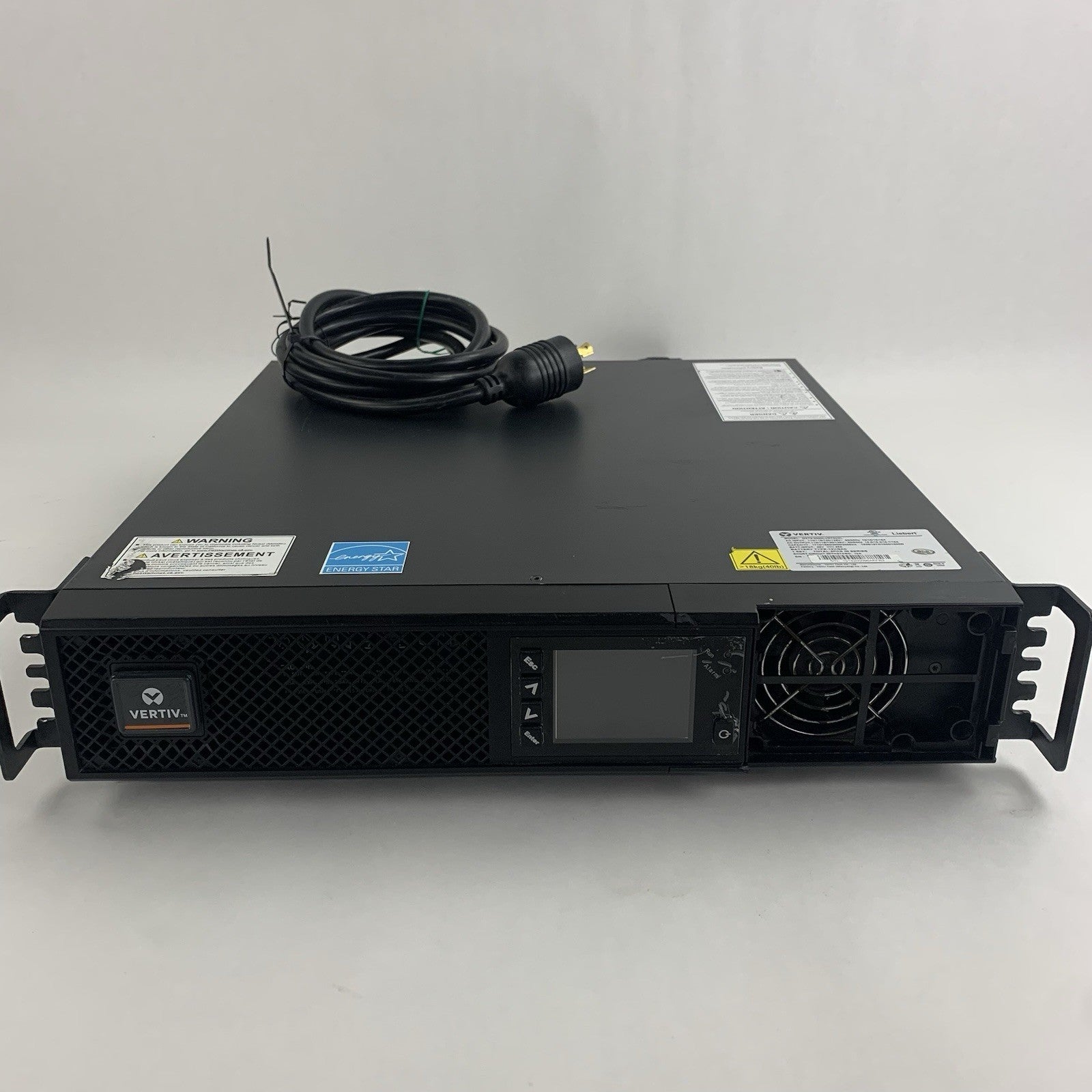 Liebert Vertiv GXT5-2000LVRT2UXL 2000VA 125V Rack UPS Tested Missing Door No Bat1