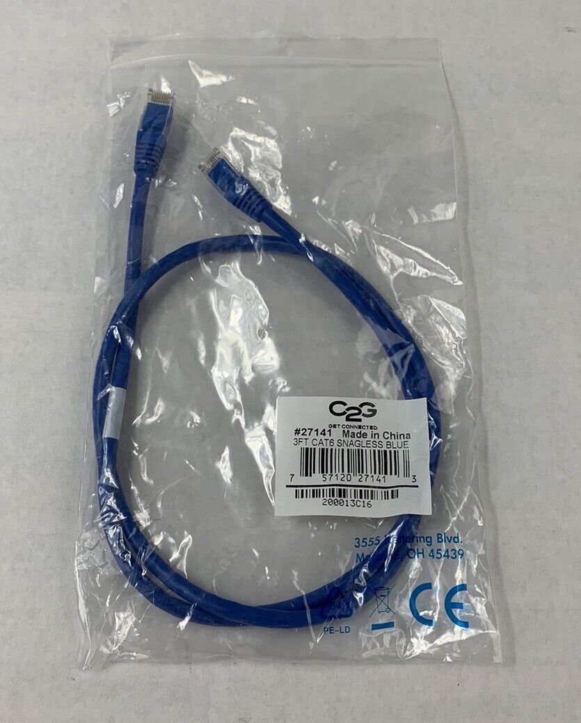 C2G 27141 3ft CAT6 Patch Cable (Lot of 3)