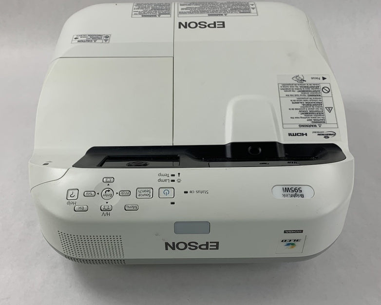 Epson BrightLink 595Wi H599A LCD Lamp Projector 3085 Lamp Hours - No Remote