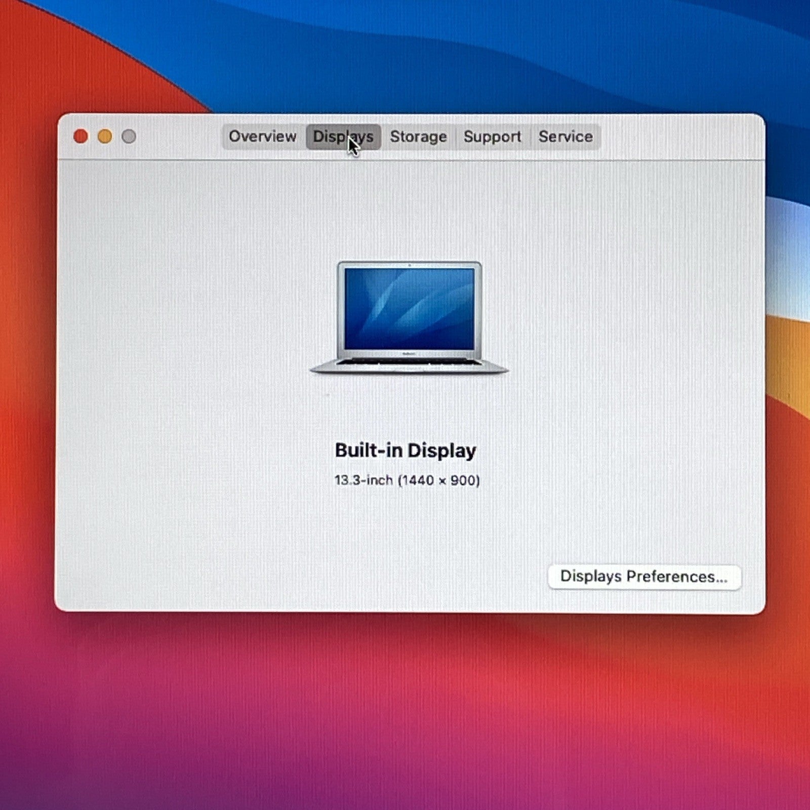 Apple MacBook Air A1466 2015 13" 1.6GHz i5 4GB RAM 256GB SSD os11.7.1 723 Cycles