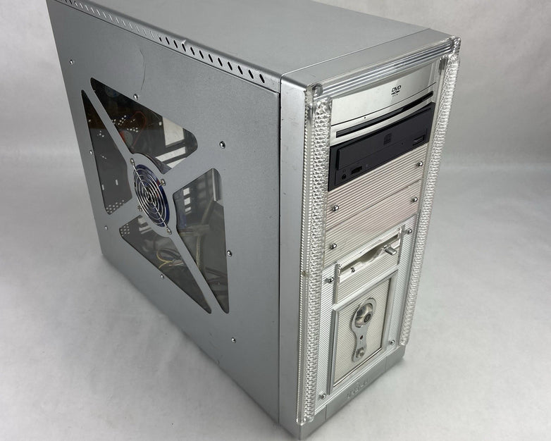 Vintage Unbranded Silver Mid Tower Case Bare Bones No PSU