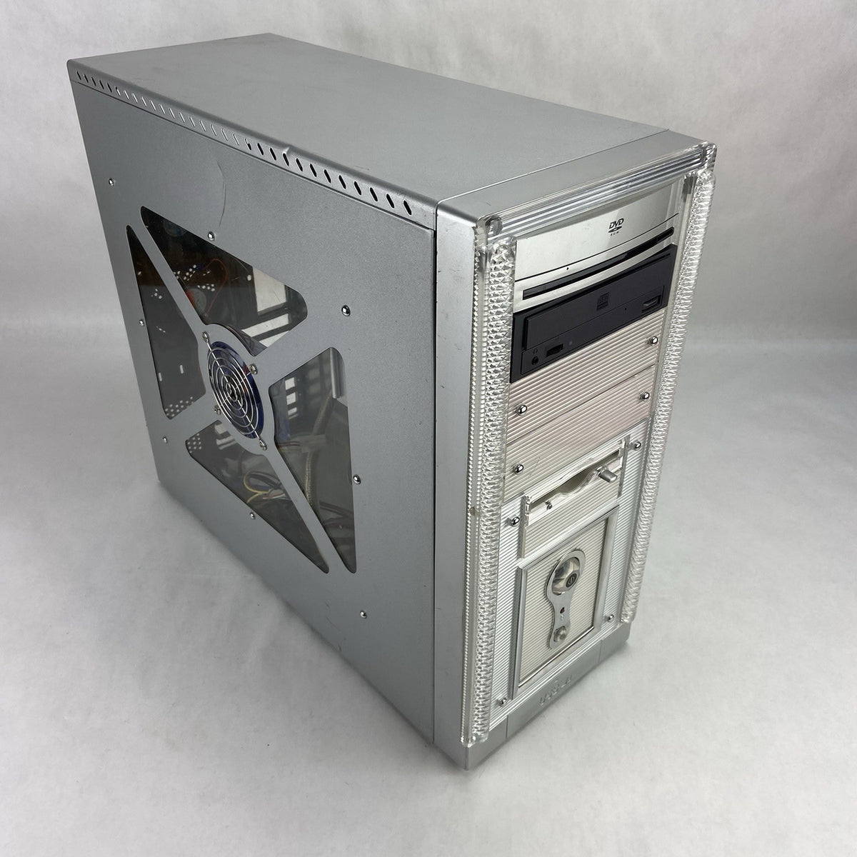 Vintage Unbranded Silver Mid Tower Case Bare Bones No PSU0