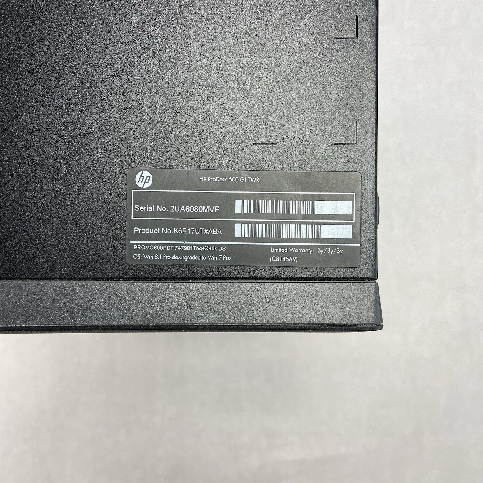 HP ProDesk 600 G1 MT Intel Core i7-4700 3.6GHz 8GB RAM No HDD No OS3
